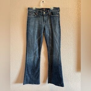 7 For All Mankind Dark Blue Boot Cut Jeans
